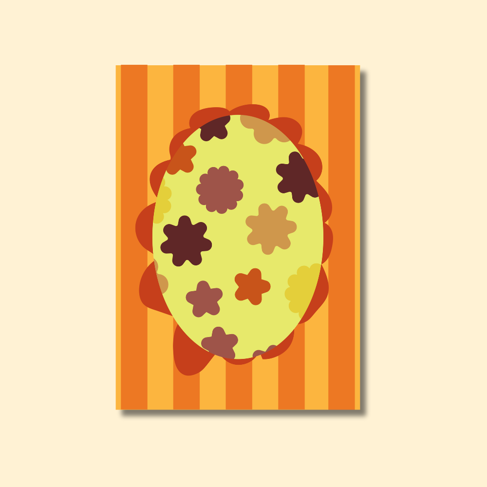 ORANGE STRIPE AND FLORAL PRINTABLE POSTER