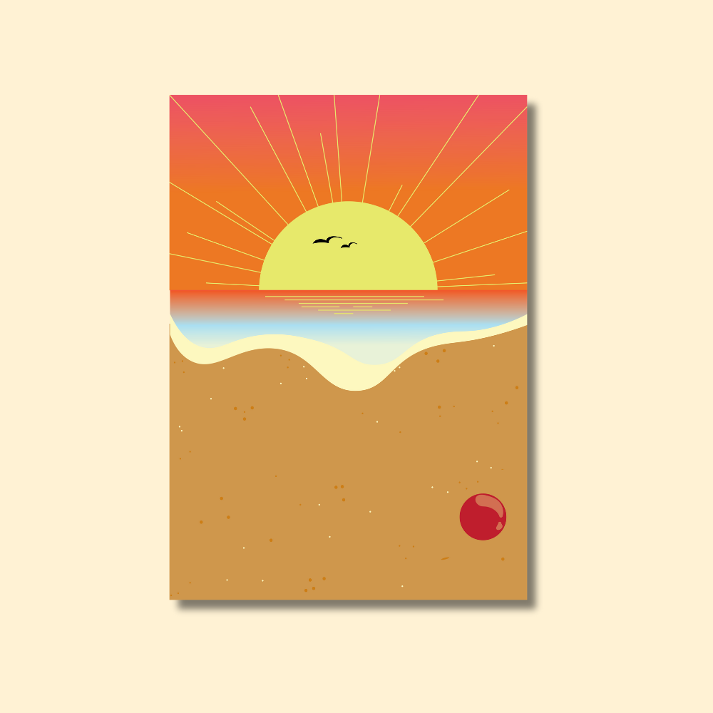 SUNSET AT THE BEACH PRINTABLE POSTER
