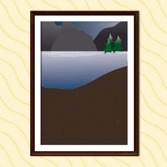 EVENING BY THE LAKE WALL ART | PRINTABLE POSTER Nikola's Printables