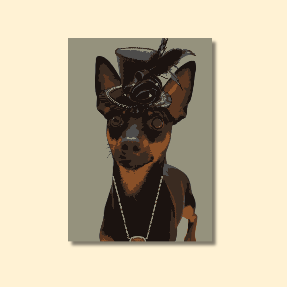 SOPHISTICATED PINSCHER PRINTABLE POSTER