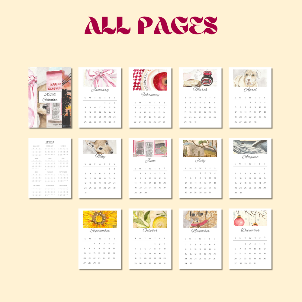 WATERCOLOR 2026 CALENDAR