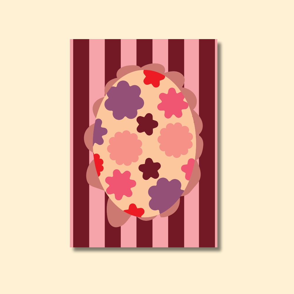 PINK STRIPE AND FLORAL PRINTABLE POSTER