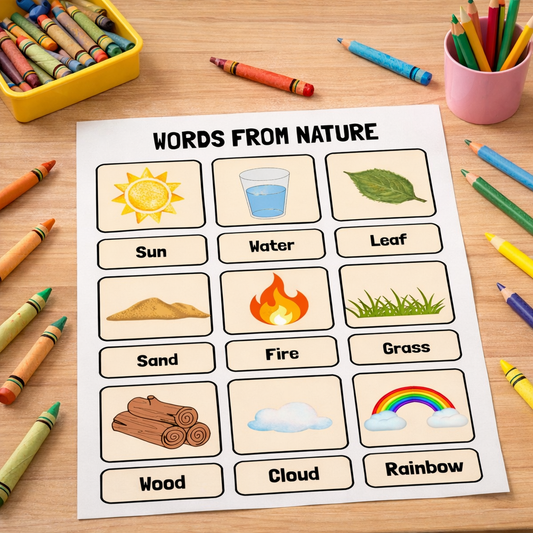 WORDS FROM NATURE | ENGLISH WORDS - TEACHING ENGLISH Nikola's Printables