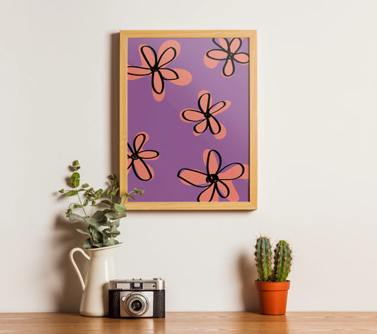 PEACH FLOWER PRINTABLE POSTER Nikola's Printables