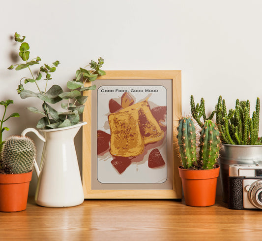 GOOD FOOD GOOD MOOD WALL ART | PRINTABLE POSTER Nikola's Printables