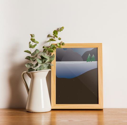 EVENING BY THE LAKE WALL ART | PRINTABLE POSTER Nikola's Printables